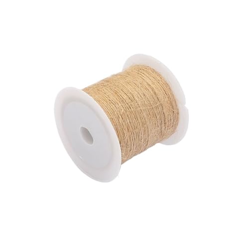 QAUUCP Hanfseil Natürliche Juteschnur Sackleinen String Hanf Seil Party Hochzeit Verpackung Schnüre Thread DIY Floristen Handwerk Dekoration(2mm*50m) von QAUUCP