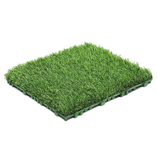 QAUUCP Ineinandergreifende Grasfliesen Ineinander greifende Grasdeckfliesen, Rasenmatte, Grasteppich for Garten, Rasen, Terrasse, Balkon von QAUUCP