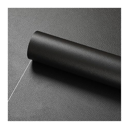 QAUUCP Leder Patch Selbstklebend 1000 cm große Fläche Lederreparatur Couch Restaurant Stuhl Auto Sitzkissen Renovieren Abdeckung Löcher Selbstklebender Lederflicken(Black,1000x50cm) von QAUUCP