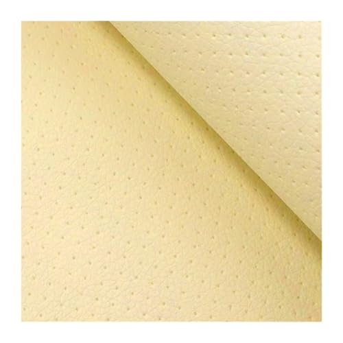 QAUUCP Leder Patch Selbstklebend Atmungsaktives, selbstklebendes Ledergewebe, Autoinnenreparaturflicken, perforiertes Kunstleder for Sofa-Autositze, Aufkleber(Beige,200x45cm) von QAUUCP