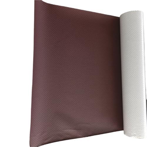 QAUUCP Leder Patch Selbstklebend Atmungsaktives perforiertes selbstklebendes Leder, Lederreparaturflicken for Möbel, Sofas, Autositze, Stühle, PU-Stoffaufkleber(Red Brown,10x150cm) von QAUUCP