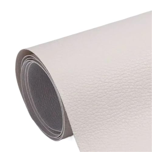 QAUUCP Leder Patch Selbstklebend Max 250x137cm Selbstklebendes Leder for Sofa-Reparaturflicken, Couches, Tische, Stühle, Aufkleber, 1 Rolle, Fix Mend, PU-Kunstlederhaut(Beige,100x137cm) von QAUUCP