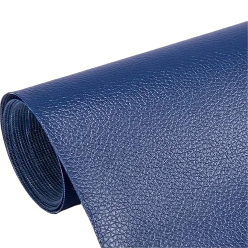 QAUUCP Leder Patch Selbstklebend Max 250x137cm Selbstklebendes Leder for Sofa-Reparaturflicken, Couches, Tische, Stühle, Aufkleber, 1 Rolle, Fix Mend, PU-Kunstlederhaut(Dark Blue,200x137cm) von QAUUCP