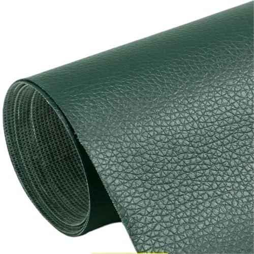 QAUUCP Leder Patch Selbstklebend Max 250x137cm Selbstklebendes Leder for Sofa-Reparaturflicken, Couches, Tische, Stühle, Aufkleber, 1 Rolle, Fix Mend, PU-Kunstlederhaut(Dark Green,100x137cm) von QAUUCP