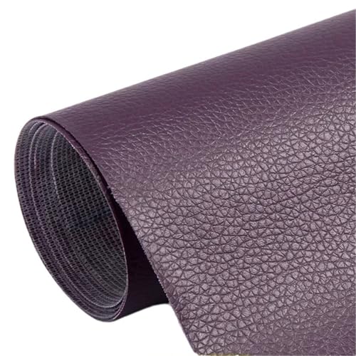 QAUUCP Leder Patch Selbstklebend Max 250x137cm Selbstklebendes Leder for Sofa-Reparaturflicken, Couches, Tische, Stühle, Aufkleber, 1 Rolle, Fix Mend, PU-Kunstlederhaut(Dark Purple,250x137cm) von QAUUCP
