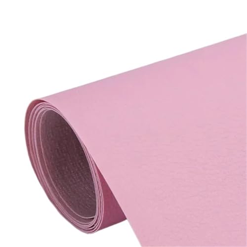 QAUUCP Leder Patch Selbstklebend Max 250x137cm Selbstklebendes Leder for Sofa-Reparaturflicken, Couches, Tische, Stühle, Aufkleber, 1 Rolle, Fix Mend, PU-Kunstlederhaut(Pink,50x137cm) von QAUUCP