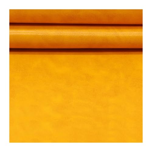 QAUUCP Leder Patch Selbstklebend Oil Wax Leather Repair Patch Self-Adhesive Tape Upholstery Sticker for Couches Sofa Furniture Car Seats Bag(13- Orange Yellow,138x50cm) von QAUUCP