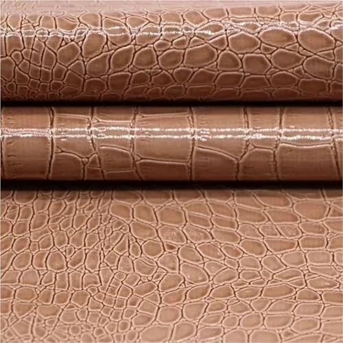 QAUUCP Leder Patch Selbstklebend Selbstklebende Leder-Reparatur-Patch for Auto-Innenraum Faux Textur Sofa Möbel Renovierung Aufkleber(Khaki,20x137cm) von QAUUCP