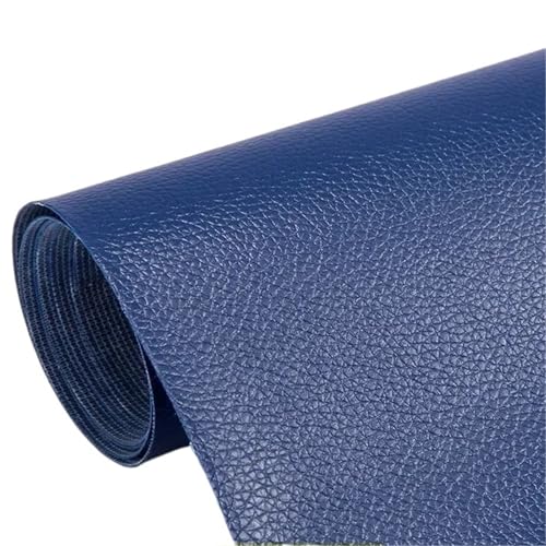 QAUUCP Leder Patch Selbstklebend Selbstklebende Lederreparaturflicken for Sofa, Stuhl, Bett, Autositze, Tasche, Schuhe, Fix Mend, PU-Kunstleder-Aufkleber(Dark Blue,250x137cm) von QAUUCP
