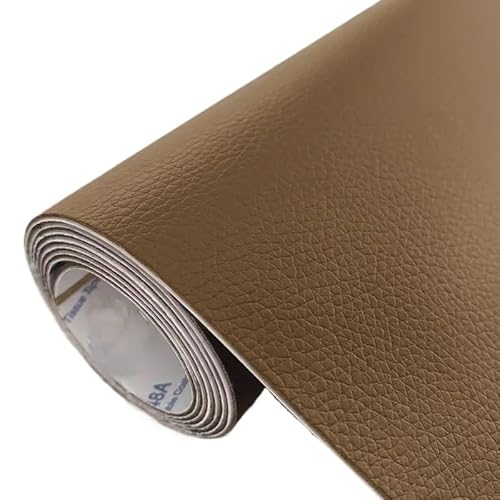 QAUUCP Leder Patch Selbstklebend Selbstklebendes Leder-Reparatur-Patch, Fix-Aufkleber for PU-Leder, for Sofa, Autositz, Tisch, Stuhl, Tasche, Schuhe, stark klebendes Lederband(Dark Brown,40x150cm) von QAUUCP