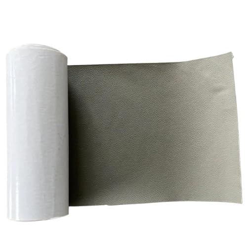 QAUUCP Leder Patch Selbstklebend Selbstklebendes Leder-Reparatur-Patch, Fix-Aufkleber for PU-Leder, for Sofa, Autositz, Tisch, Stuhl, Tasche, Schuhe, stark klebendes Lederband(Gray,20x150cm) von QAUUCP