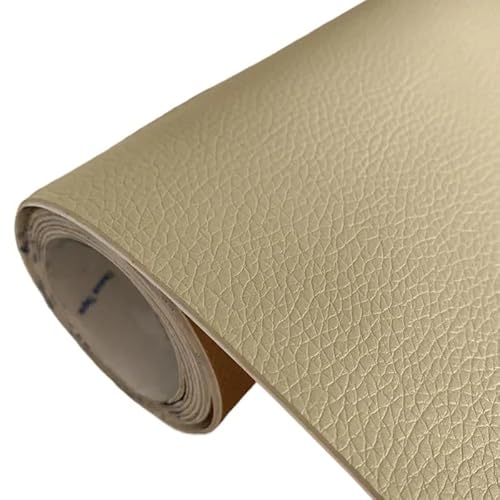 QAUUCP Leder Patch Selbstklebend Selbstklebendes Leder-Reparatur-Patch, Fix-Aufkleber for PU-Leder, for Sofa, Autositz, Tisch, Stuhl, Tasche, Schuhe, stark klebendes Lederband(Khaki,40x300cm) von QAUUCP