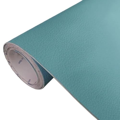 QAUUCP Leder Patch Selbstklebend Selbstklebendes Leder-Reparatur-Patch, Fix-Aufkleber for PU-Leder, for Sofa, Autositz, Tisch, Stuhl, Tasche, Schuhe, stark klebendes Lederband(Sky Blue,20x28cm) von QAUUCP