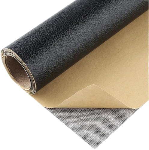 QAUUCP Leder Patch Selbstklebend Selbstklebendes Lederreparaturband, DIY, schwarzes Reparaturband for Sofa, Autositze, Handtaschen, Jacken, Möbelflicken, Lederflicken(50x100cm,1PCS) von QAUUCP