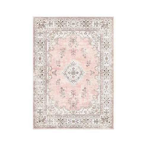 QAUUCP Vintage Teppich Großer Schlafzimmerdekor Weicher Teppich Retro-Stil Teppiche for Wohnzimmer Waschbarer Garderobenteppich Dickstoff Plüsch Nachttisch-Bodenmatte(Color 1,200x300cm) von QAUUCP