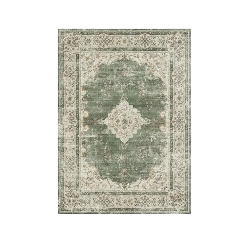 QAUUCP Vintage Teppich Großer Schlafzimmerdekor Weicher Teppich Retro-Stil Teppiche for Wohnzimmer Waschbarer Garderobenteppich Dickstoff Plüsch Nachttisch-Bodenmatte(Color 4,80x160cm) von QAUUCP