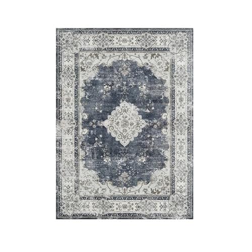 QAUUCP Vintage Teppich Großer Schlafzimmerdekor Weicher Teppich Retro-Stil Teppiche for Wohnzimmer Waschbarer Garderobenteppich Dickstoff Plüsch Nachttisch-Bodenmatte(Color 6,120x160cm) von QAUUCP