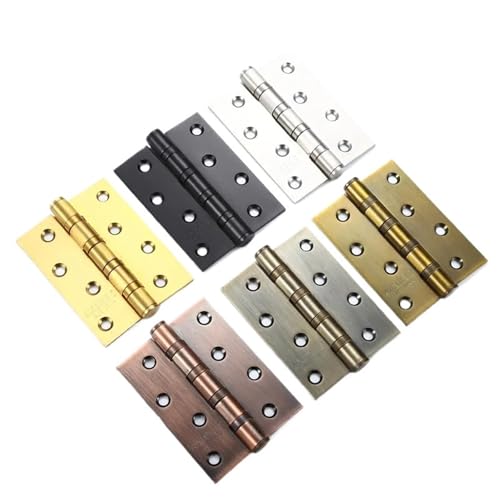 1 Stück Edelstahl-Schweißtürscharnier for flach öffnende Holztüren, Schränke, Geschenkboxen, Fenster- und Türbeschläge(4 * 3 * 3.0 brushed) von QAVLXIE