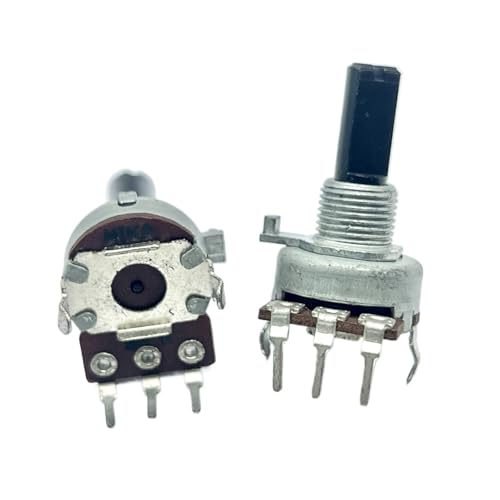 1 Stück RK161 Drehpotentiometer mit 3 Stiften B5K mit einer Achsenlänge zur Mittelpunktpositionierung von 20 mm von QAVLXIE
