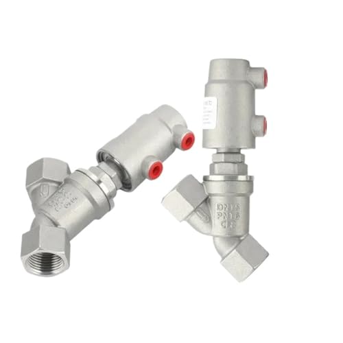 1 stück DN10 DN15 3/8 "1/2" BSPT Weiblich Pneumatische Luft Y Form Füllung Maschine Winkel Ventil 304 Edelstahl(Type-A DN10 90C) von QAVLXIE