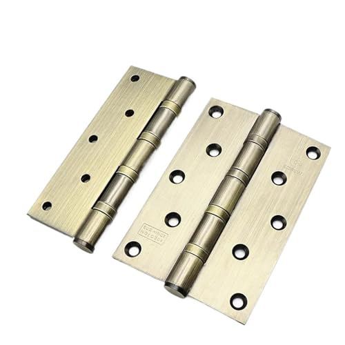 1 stück Edelstahl Verdickt 6 Zoll Große Scharnier Tür Blätter Breite Heavy Duty Lager Scharnier Türschlösser Tür Scharniere(6 x4x3.5 flat open-steel color/2 pieces) von QAVLXIE