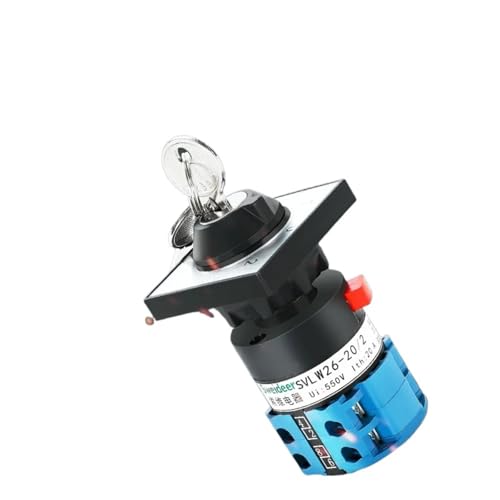 1 stück LW26-20 LW26-25 Elektrischer 2/3-Positionen-Drehnocken-Umschalter mit Schlüssel Silberkontakt 20A 25A Nockenschalter(20A 1 pole 1-0-2) von QAVLXIE