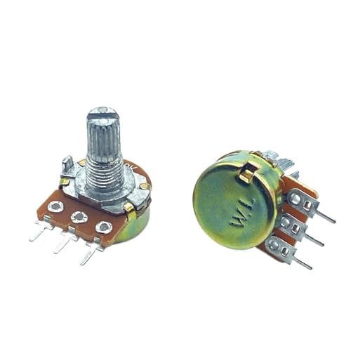 1 stück WH148 Linearpotentiometer 15mm Welle Mit Muttern Und Unterlegscheiben 3pin WH148 B1K B2K B5K B10K B20K B50K B100K(500K Ohm) von QAVLXIE