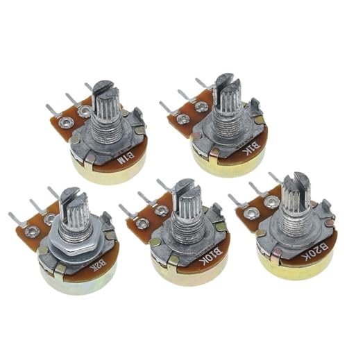 1 stück WH148 Linearpotentiometer 15mm Welle Mit Muttern Und Unterlegscheiben 3pin WH148 B1K B2K B5K B10K B20K B50K B100K B250K(1K) von QAVLXIE