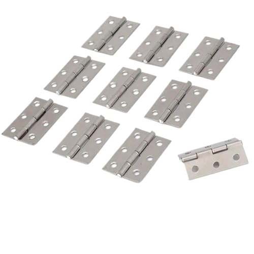 10 Stück Edelstahlscharnier Holzkiste Mini-Scharnier Türbeschlag for verschiedene Holztüren Eingangstüren 10 Stück Edelstahlscharnier Holzkiste Mini-Scharnier Türbeschlag for verschiedene Holztüren Eingangstüren von QAVLXIE