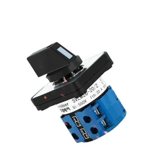 1p Drehnockenschalter LW26-20 LW26-25 Elektrischer 2/3-Positionen-Silberkontakt 20A 25A 1/2/3/4/5-poliger Nockenschalter mit Schraube(20A 3 pole 0-1) von QAVLXIE