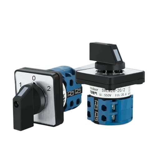 1p Drehnockenschalter LW26-20 LW26-25 Elektrischer 2/3-Positionen-Silberkontakt 20A 25A 1/2/3/4/5-poliger Nockenschalter mit Schraube(25A 3 pole 0-1) von QAVLXIE