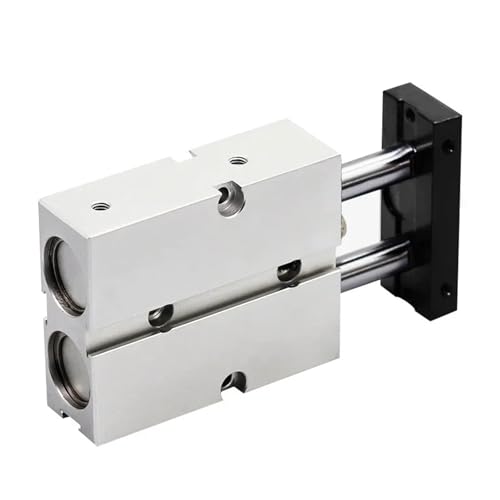 Doppelstange Pneumatikzylinder Luftbohrung 10mm 16mm 20mm 25mm 32 Kleiner Hub aus Aluminiumlegierung 30 35 40 45 50 60 70 75mm(Stroke 45mm,Bore 20mm) von QAVLXIE