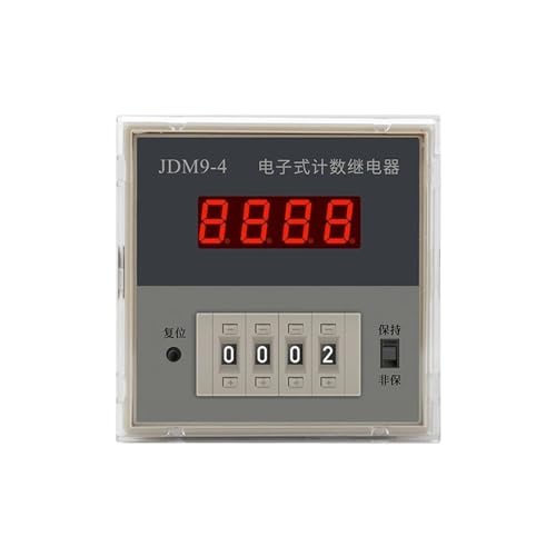 JDM9-4 JDM9-6 4/6-stellige digitale Zähler Relais Akkumulation Stromausfall Speicher Reset PNP Sensor DC24V AC220V AC380V(JDM9-4 DC24V) von QAVLXIE