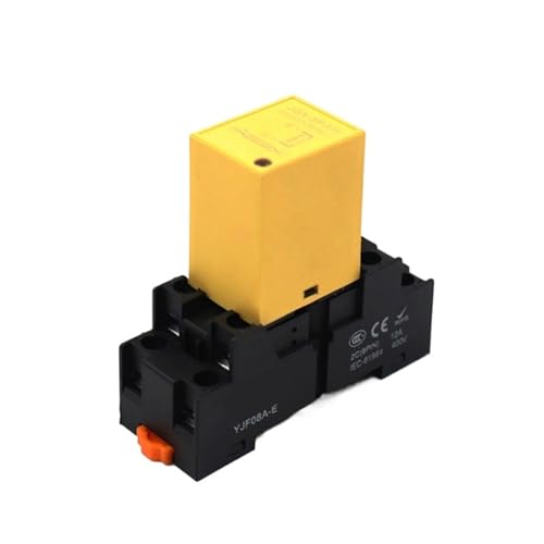 JGX-5F-MY 8-poliges Schienen-Halbleiterrelais DC-Steuerung AC 1 normalerweise offener 5A-Relaissockel YJF08A-E(Relay with base) von QAVLXIE