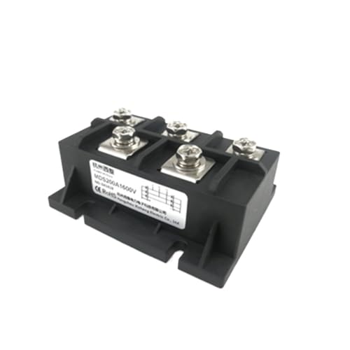 QAVLXIE Dreiphasenbrückenmodule MDS300A 300A 1600V Dreiphasendiodengleichrichter MDS400A 400A Kühler Kupferbasis(Only Module,MDS400A) von QAVLXIE