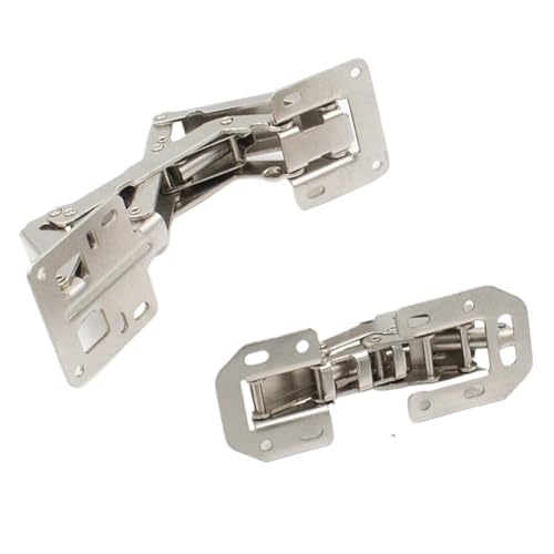 Scharniere Möbelbeschläge ohne Stanzen for Küchenschränke Schrank Kleiderschrank Türscharniere mit Schrauben Möbelbeschläge(1pc 4 Inches) von QAVLXIE