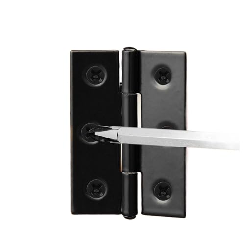 Türscharniere, Edelstahl-Stoßscharniere mit Schrauben, Schrankschubladen-Möbelscharniere, Montageplatte, flache Befestigungsklammern(2 sets) von QAVLXIE