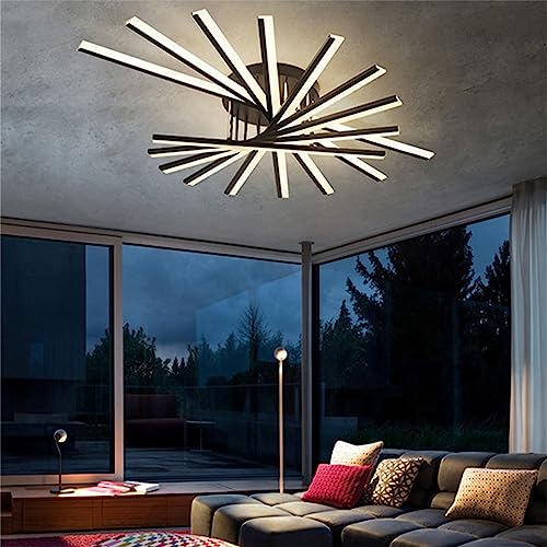 QAZPLM Modern LED deckenleuchte wohnzimmer dimmbar 120w designer lampe schlafzimmerlampe ceiling lamp esszimmer deckenlampe von QAZPLM