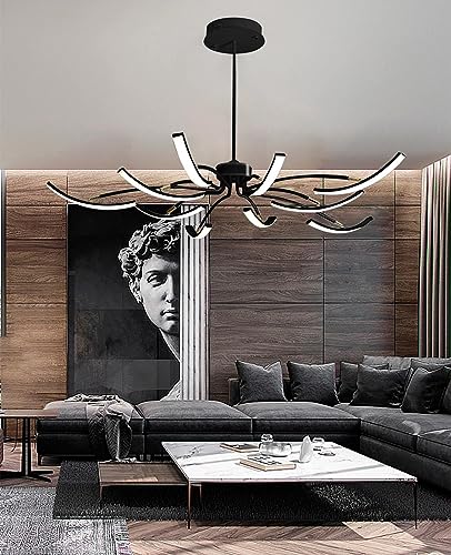 QAZPLM dimmbar wohnzimmer deckenleuchten modern leddeckenlampe vielfältige modellierung vielseitig einsetzbar deckenleuchte schlafzimmer bürohängelampe 10 Köpfe 80w von QAZPLM