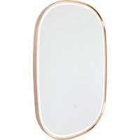 Badspiegel Kupfer inkl. LED mit Touchdimmer oval - Miral von QAZQA Professional