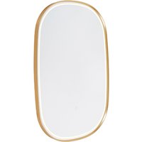 Badezimmerspiegel Gold inkl. LED mit Touchdimmer oval - Miral von QAZQA Professional