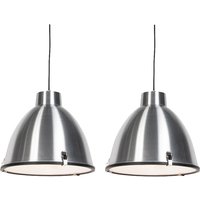 2er Set Hängelampen Aluminium 38 cm dimmbar - Anteros von QAZQA