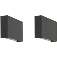 2er-Set moderne Wandleuchten schwarz - Otan von QAZQA