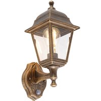 Antike Wandleuchte Gold IP44 mit Bewegungsmelder - Capital von QAZQA