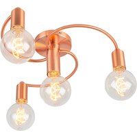 Art Deco Deckenlampe Kupfer 4-flammig - Facil von QAZQA