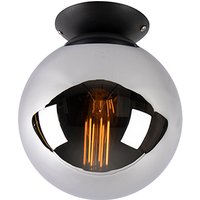 Art Deco Deckenlampe schwarz mit Rauchspiegel - Pallon von QAZQA