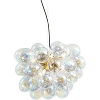 Art-Deco-Hängelampe Gold mit Regenbogen-Glas 50cm 8-flammig - Uvas von QAZQA