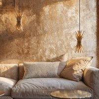Art-Deco-Hängelampe Gold mit Schwarz - Wesley von QAZQA