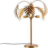 Art Deco Tischlampe Gold 3-Licht - Botanica von QAZQA