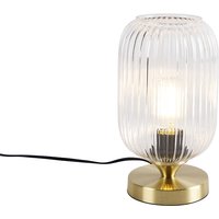 Art Deco Tischlampe Messing - Banci von QAZQA